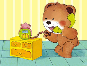 小熊满满打电话